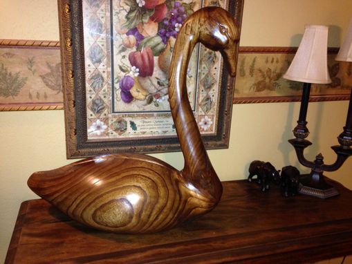 Custom Made Wooden Swan.