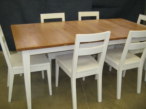 Custom Made Cherry And Oak Country Dining Set