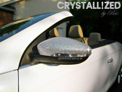Custom Made Crystallized Car Side Mirror Caps Made With Swarovski Crystals Bedazzled