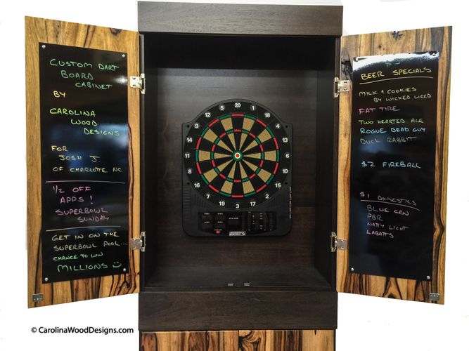 Handmade Custom Dartboard Cabinet By Carolina Wood Designs Handmade Custom Dartboard Cabinet By Carolina Wood Designs Custommade