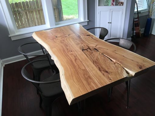 Custom Made Live Edge Honey Locust Dining Room Table