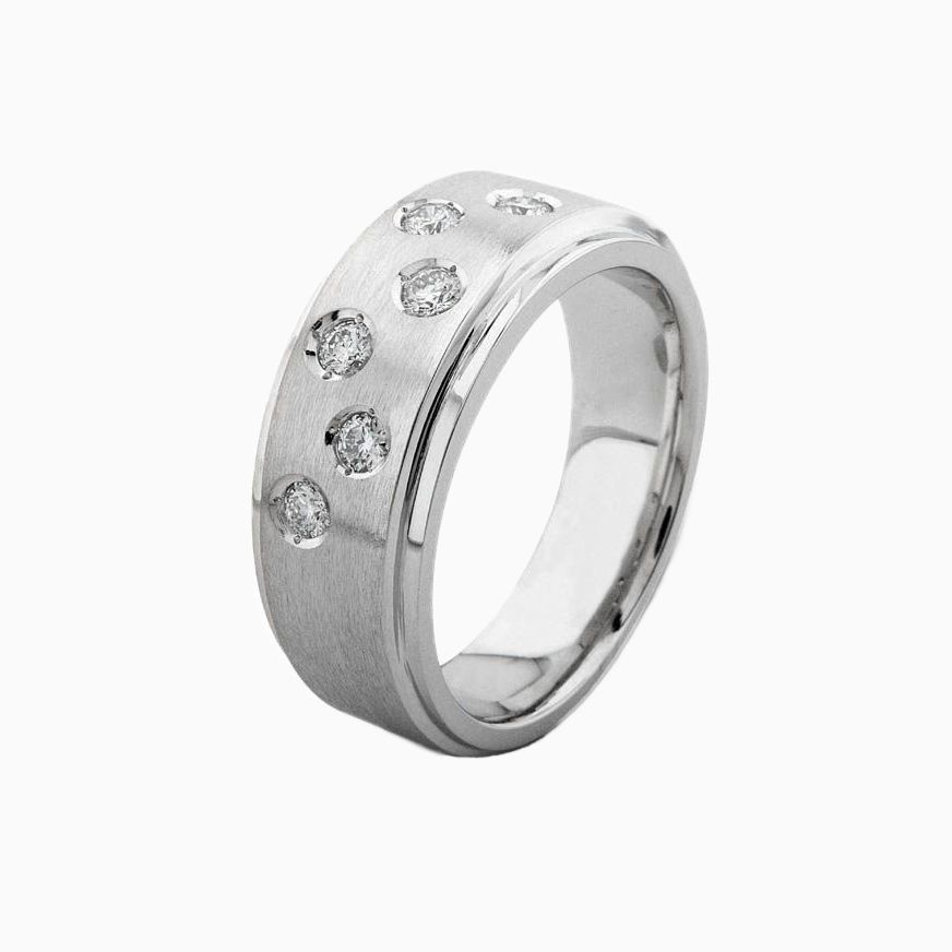 Buy a Hand Crafted Mens Custom Diamond Wedding / Engagement Band 0.30 ...