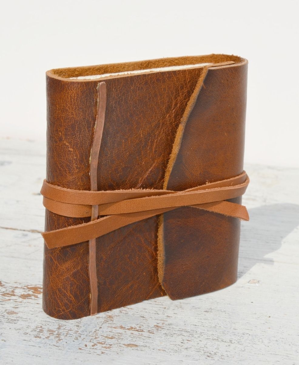 Hand Crafted Personalized Leather Journal Engraved Bound Handmade Pocket Journal Mini Travel