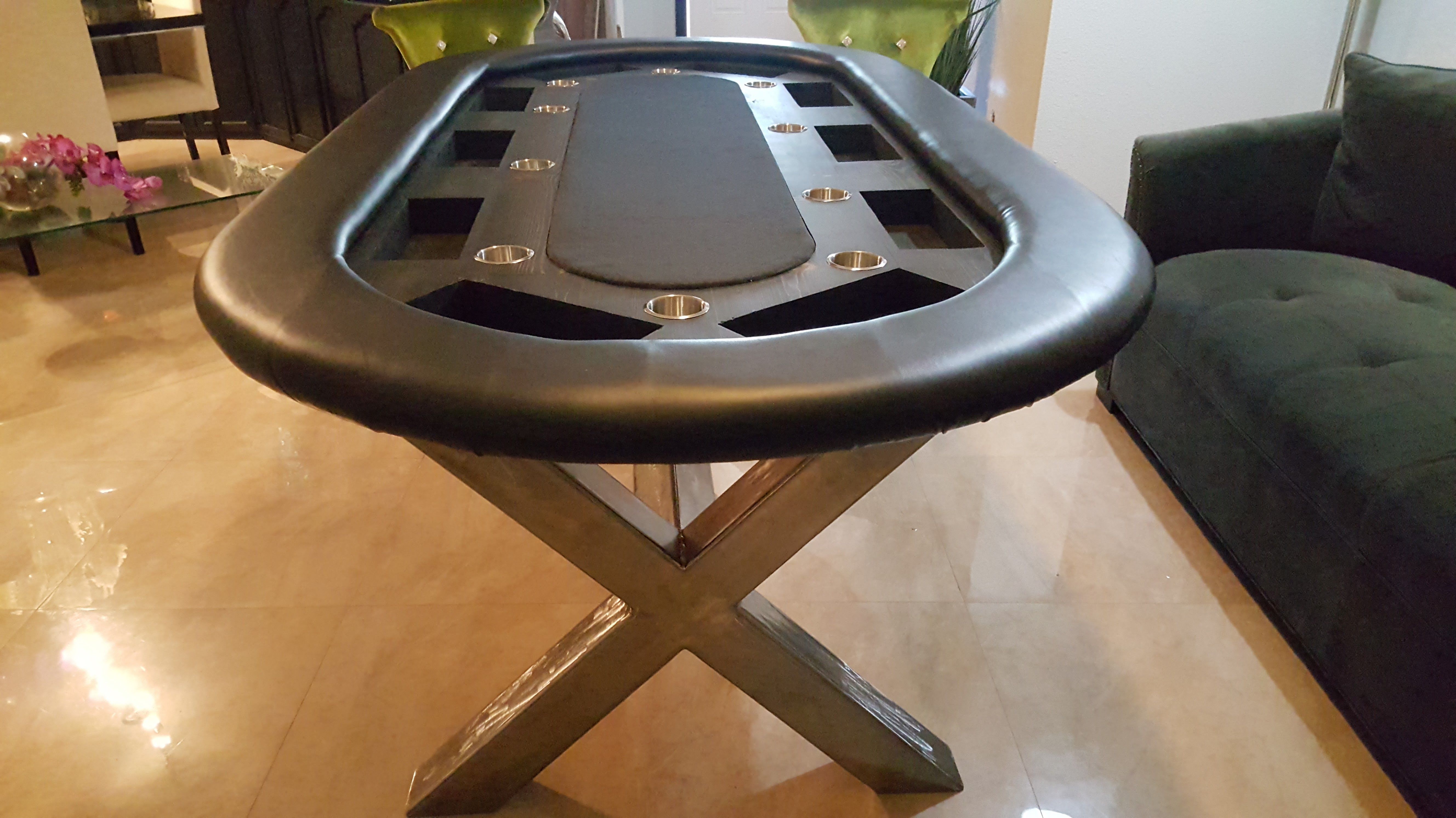 Custom on sale poker tables