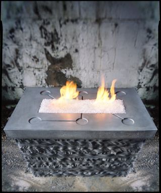 Custom Made Arable Fire Table -- Fine Concrete