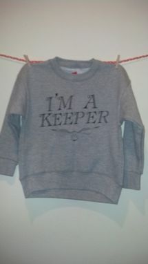 Custom Made Sale Harry Potter Inspired I'M A Keeper And Golden Snitch Shirt, Grey Child's Xs Sweatshirt (4t-5t)