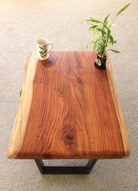 Custom Made Live Edge Wood Coffee Tables (Redwood Featured) With Steel Legs