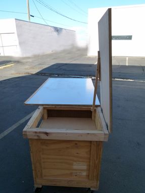 Custom Made Custom Art / Project / Drawing / Work Table From Re-Purposed Crate