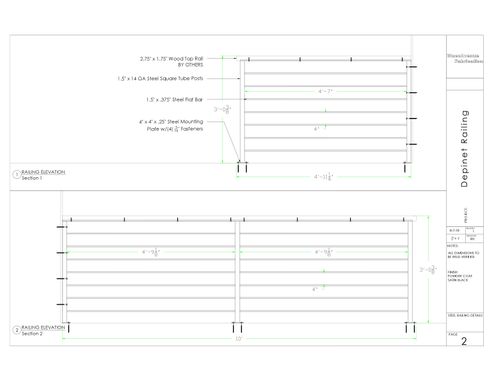 Custom Made Railing Plans And Cad Files