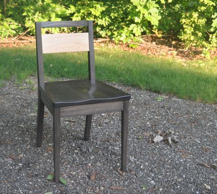 Custom Made Stained Ash Chair With Natural Ash Backrest