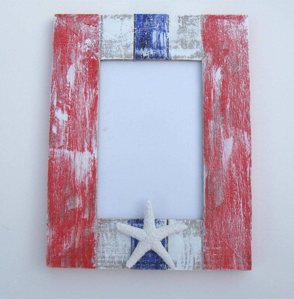 Hand Crafted Sale, Handpainted Starfish Photo Frame Homegoods by Brooke Howie Paintings