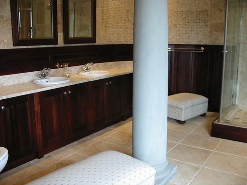 Custom Made Bathroom Vanities And Wainscoting.