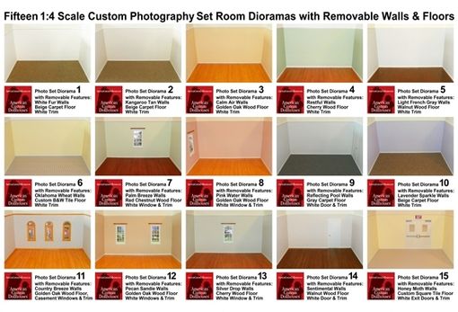Custom Made Scale Model Room Dioramas For Photography Sets