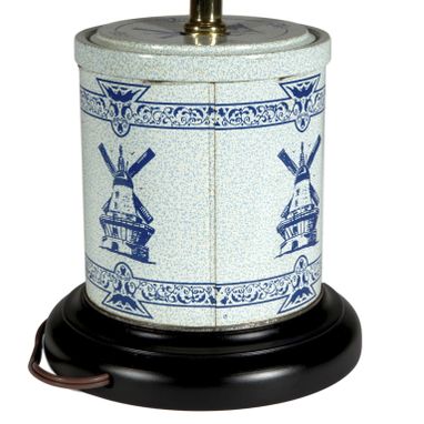 Custom Made Vintage Blue Windmill Caddy Lamp