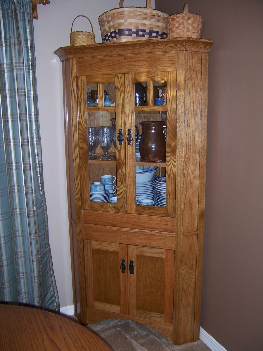 Handmade Corner Hutch by Bungalow White Oak Furniture