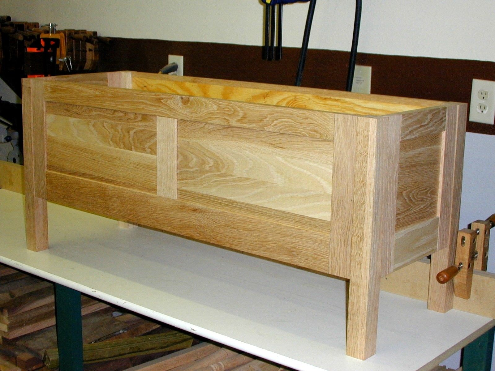 Handmade Oak Blanket Chest by The Plane Edge, LLC | CustomMade.com