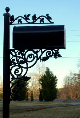 Custom Made Decorative Wrought Iron Mail Box Stands By Covington Iron Works