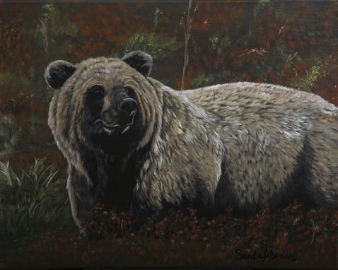 Custom Made "Grizz"  Grizzly Bear In An Autumn/Fall Setting