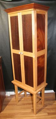Custom Made Handmade Gentleman's Wardrobe Cabinet