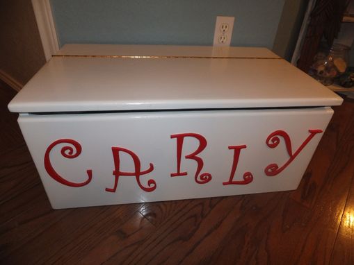 Custom Made Children's Personalized Wood Toy Box, Toy Chest