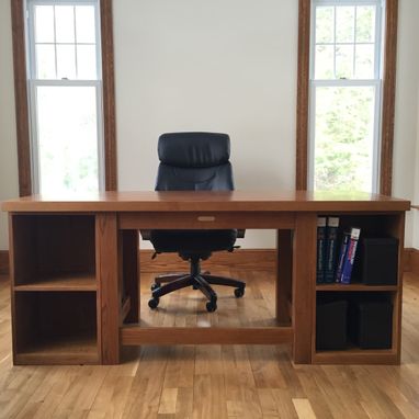 Custom Made Executive Oak Desk