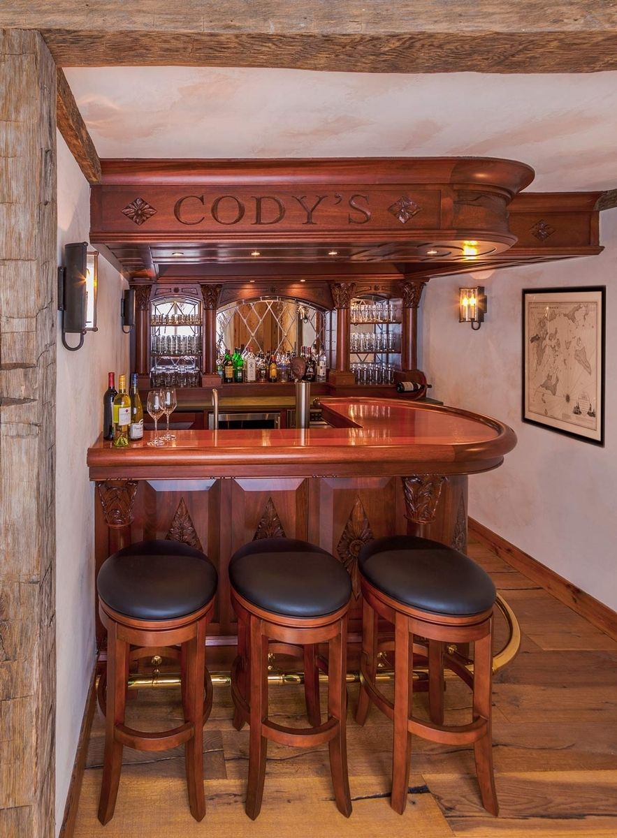 Custom Mahogany English Style Pub by Ober Woodworking 