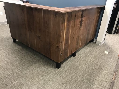 Custom Made Custom Walnut Reception Desk