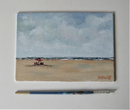 Custom Made Original Beach Painting, 7" X 5", Seascape