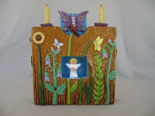 Custom Made Angel And Butterfly Ceramic Shadow Box