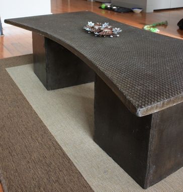 Custom Made Hourglass Concrete Coffee Table