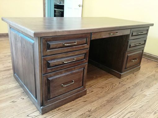 Custom Made Desk And Cabinets