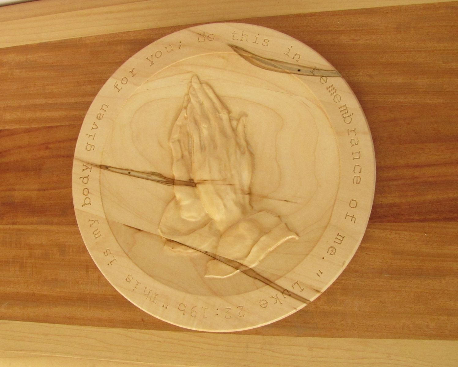 Buy Custom Made Communion Plate, made to order from er Wood Designs
