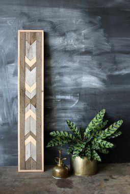 Custom Made Reclaimed Wood Geometric Wall Art Panel