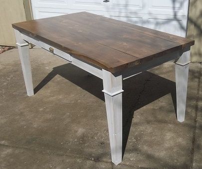 Custom Made Rustic Shaker Style Farm Table