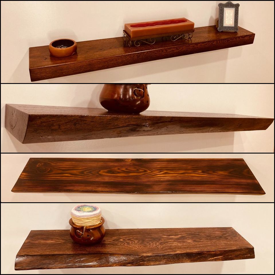 Hand Crafted Live Edge Shelves Made To Order by The Vail