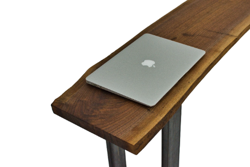 Custom Made Live Edge Narrow Desk, Modern Small Desk, Desk Metal Legs, Skinny Desk, Hallway Desk, Bedroom Desk