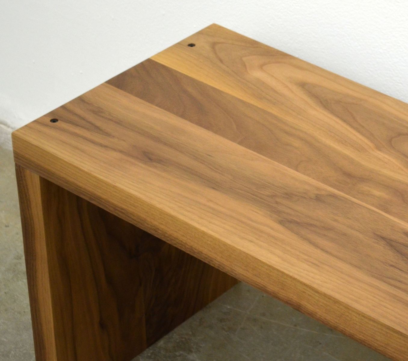 Custom Made Modern Solid Walnut Wood Bench by Fabitecture 