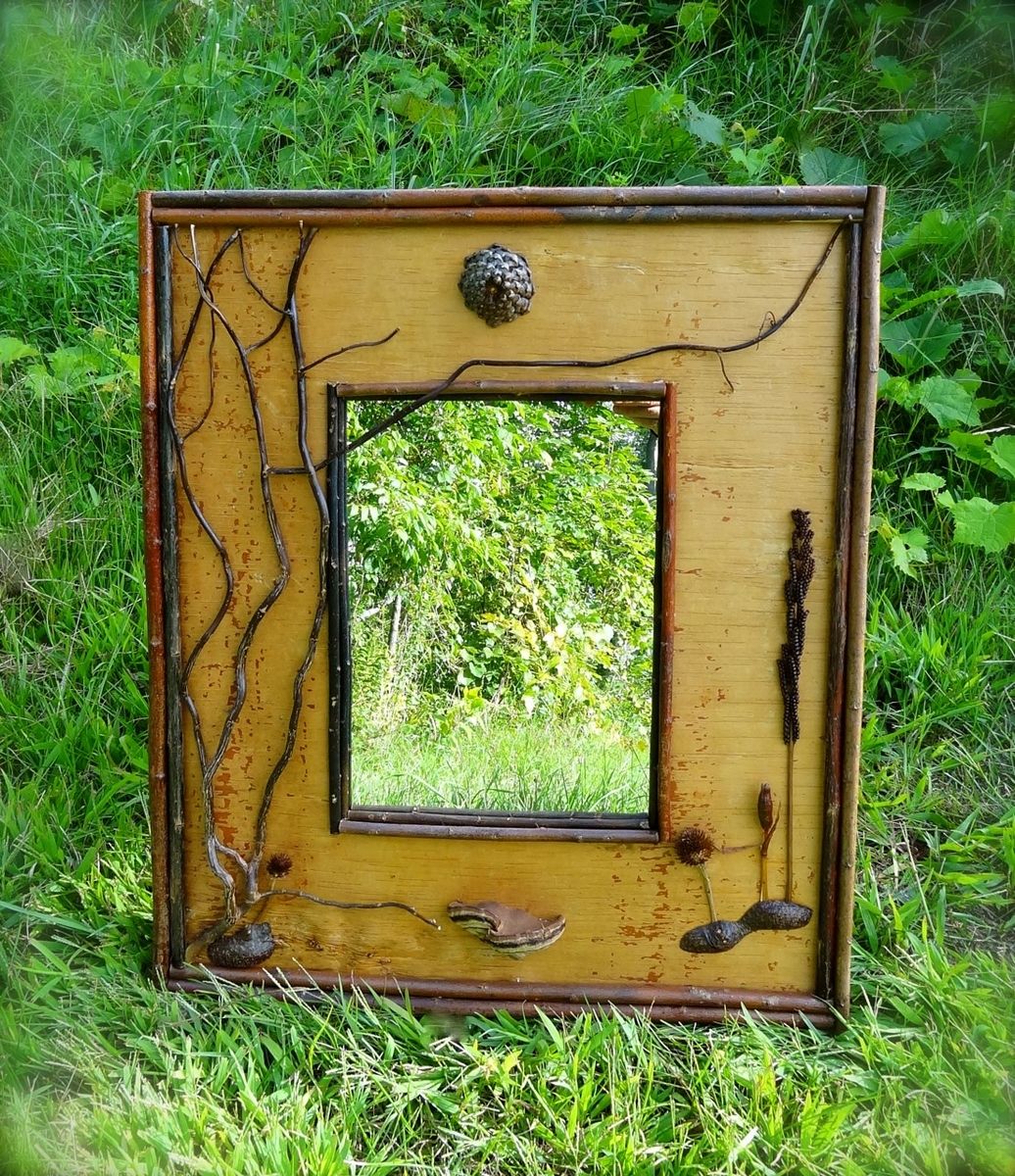 Custom Rustic Birch Mirror Frame by Custom Rustic Furniture by Don