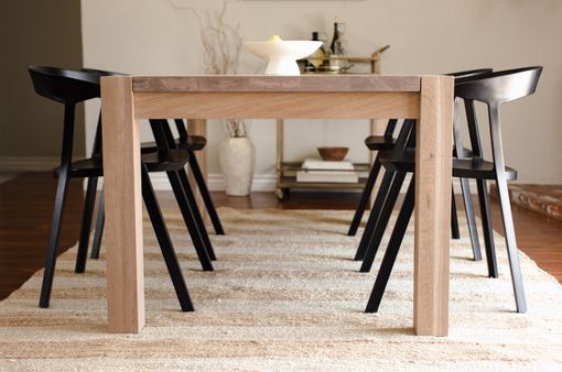 Custom Made 'Nova' White Oak Custom Dining Table (Parsons Style)