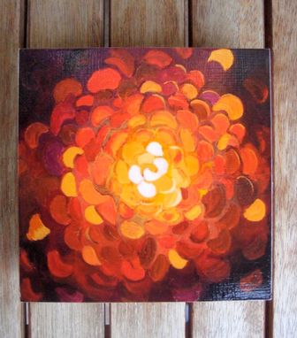 Custom Made Marigold Fine Art Print - 5x5 Mounted Print On Wood Panel