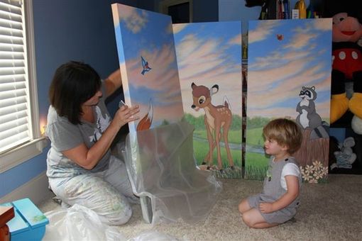 Custom Made Bambi Mural Inspired By Disney By Visionary Mural Co.