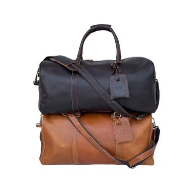 Custom Made Large Travel Bag, Mens Leather Weekend Bag, Personalized Outdoor Bag