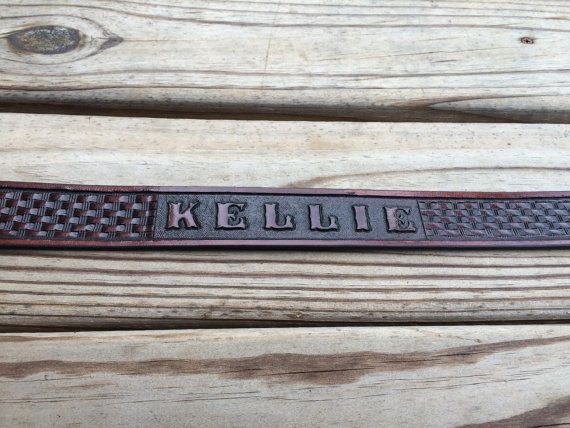 Buy Hand Crafted Western Basketweave Handtooled Belt Personalized, made ...