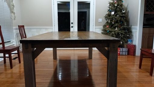 Custom Made Red Oak Supper Table