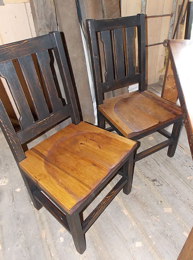 Hand Made Heavy Barn Wood Dining Table And 6 Chairs by PAUL'S GREEN BARN ;TRADITIONAL BUILT BARN