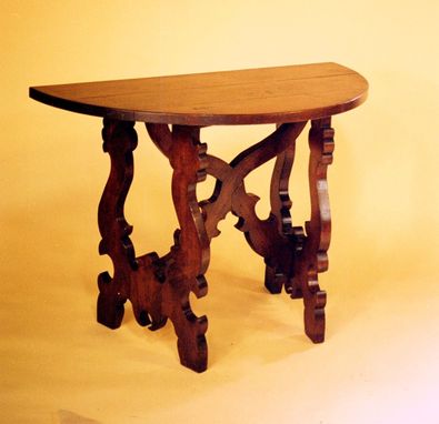 Custom Made "Jacobean Trader" - Flemish Jacobean/Renaissance Era Demi-Lune Table