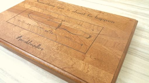 Custom Made Laser Engraved Sapele Mahogany Cutting Board