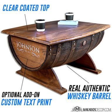 Custom Made Barrel Coffee Table