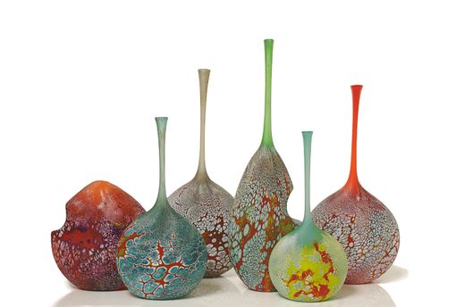 Custom Made Elemental Series:  Hand Blown Glass Vessels