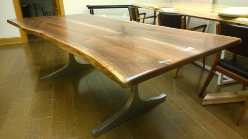 Custom Made Custom Live Edge Table With Brass Or Steel Bowties